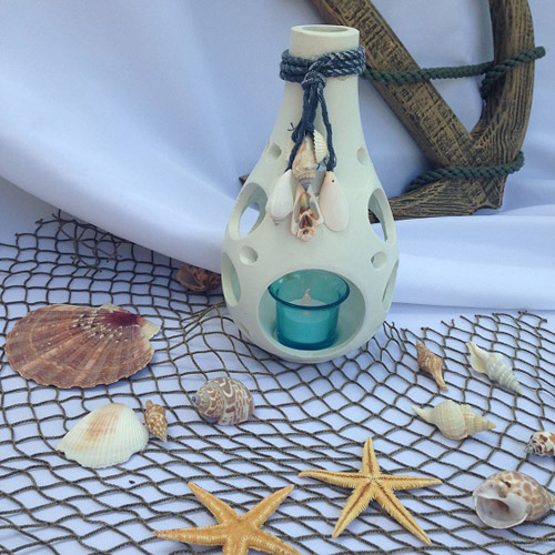 Seaside Centerpiece - Gallery - ocean wedding decoration ideas